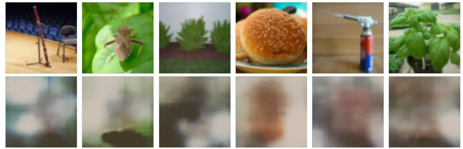 Reference visual stimuli and outputs from the aligned EEG reconstruction experiment
